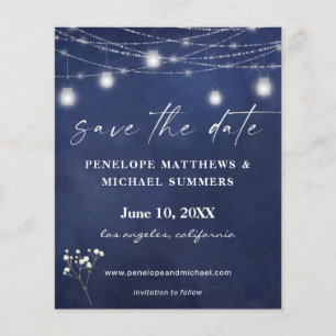 Budget Baby' Breath B Chalkboard Save Date Flyer