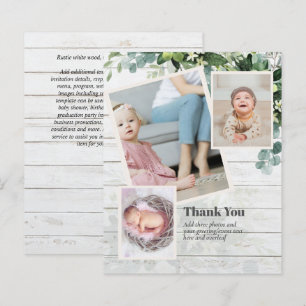 BUDGET Baby Event THANK YOU CARDS Photo Collage