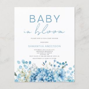 Budget Baby In Bloom Boy Baby Shower Invitation