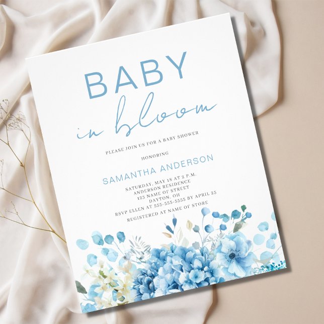 Budget Baby In Bloom Boy Baby Shower Invitation Flyer (Creator Uploaded)