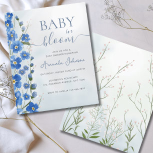 Budget Baby in Bloom Boy Blue Floral Shower 