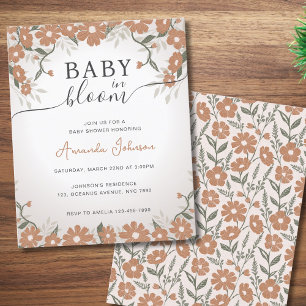 Budget Baby in Bloom Spring Baby Shower Invitation