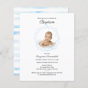 Budget Baby Photo Baptism Religious Event Invite