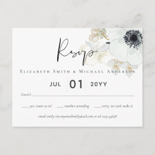 BUDGET Baby Shower Blue Anemone Postcard