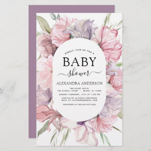 Budget Baby Shower Boho Dusty Pink Purple