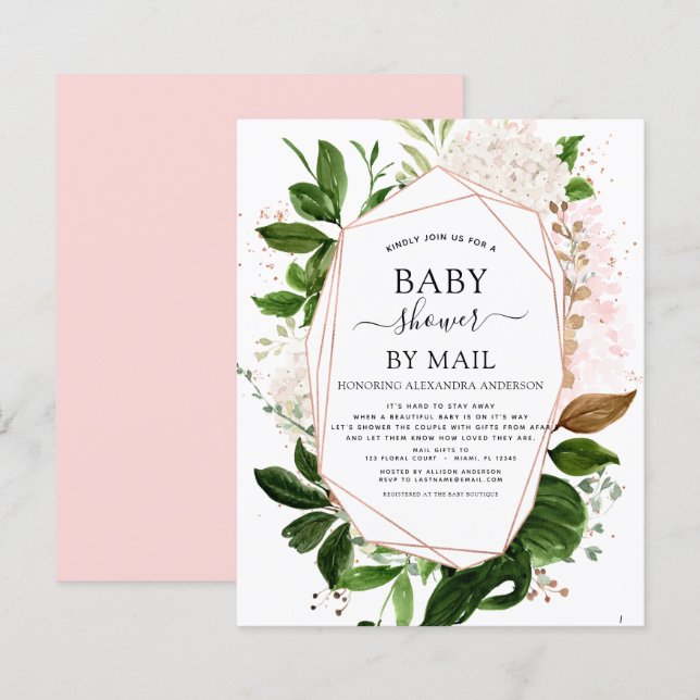Budget Baby Shower by Mail Greenery Botanical (Front/Back)