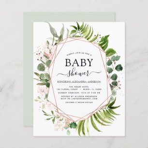 Budget Baby Shower Eucalyptus Botanical Geometric