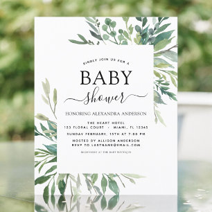 Budget Baby Shower Greenery Botanical
