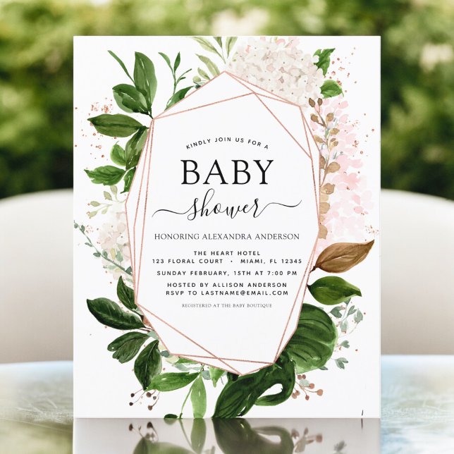 Budget Baby Shower Greenery Botanical Geometric (Creator Uploaded)