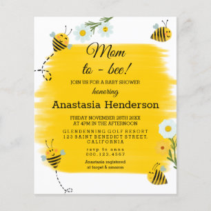 Budget Baby shower Invitation. Flyer