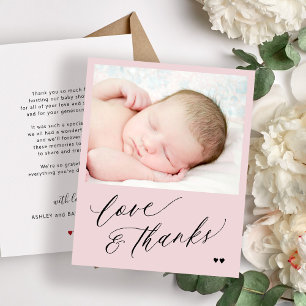 Budget baby shower simple photo thank you