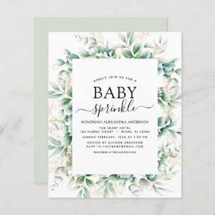 Budget Baby Shower Sprinkle Eucalyptus Geometric