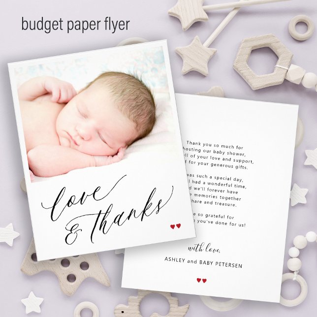 Budget baby shower thank you photo  flyer (Creator Uploaded)