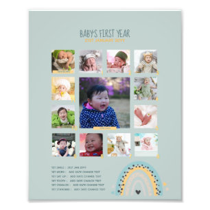 BUDGET Babys 1ère année PHOTO Grand-parent Keepsak