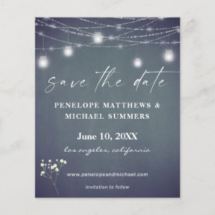 Budget Baby's Breath BG Chalkboard Save Date Flyer