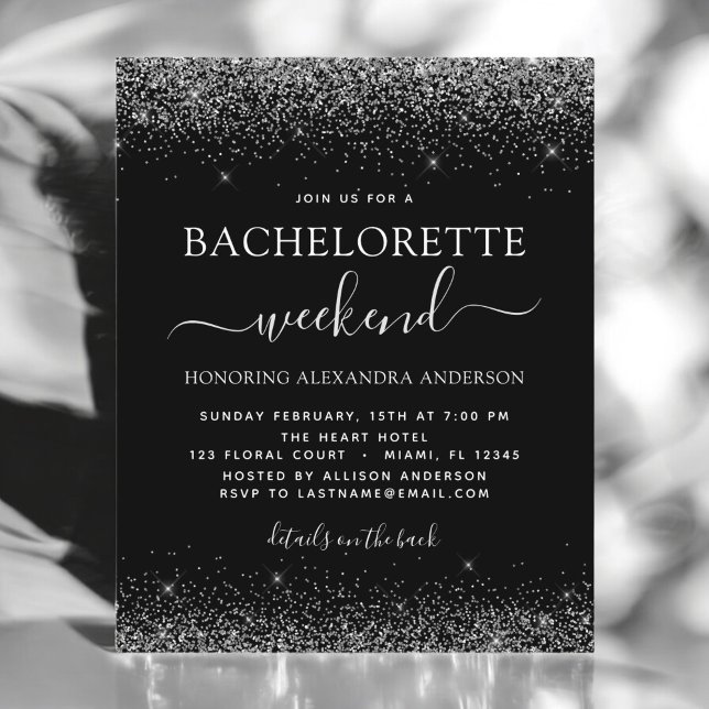 Budget Bachelorette Weekend Silver Glitter Party (Creator Uploaded)