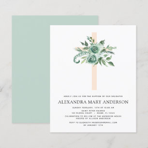 Budget Baptism Floral Greenery Sage Eucalyptus