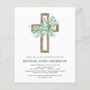 Budget Baptism Greenery Sage Eucalyptus Flyer