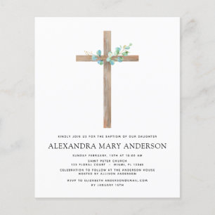 Budget Baptism Greenery Sage Eucalyptus Flyer