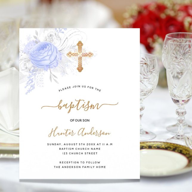 Budget Baptism light blue florals boy white (Creator Uploaded)