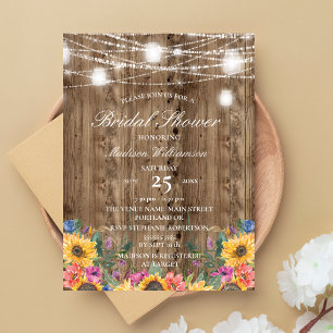 Budget Barn Wood & Sunflower Bridal Shower