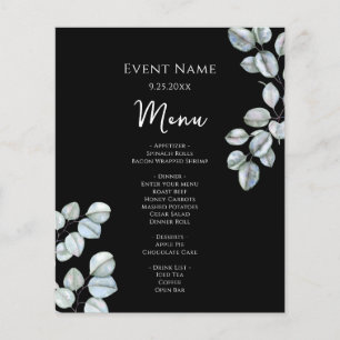 Budget Basic Event Menu Eucalyptus 