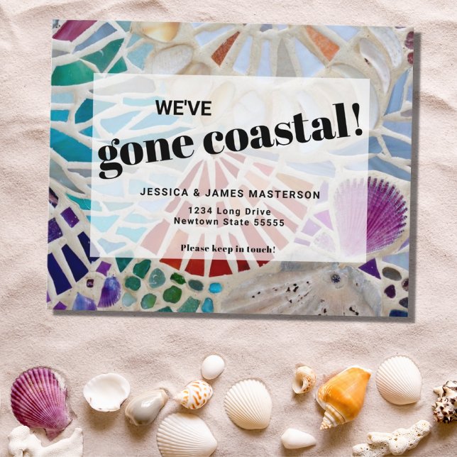 Budget Beach Moving Announcement Card (Creator Uploaded)