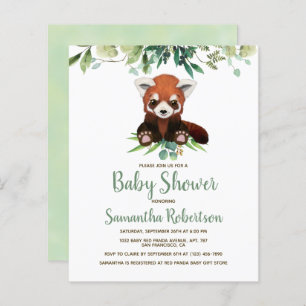 Budget Bear Neutral Baby Shower Invitation