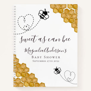 Budget Bee Baby Shower Guestbook Notebook