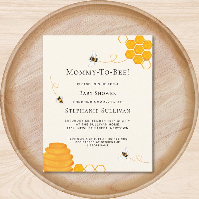 Budget Bee Baby Shower Invitation (Creator Uploaded)