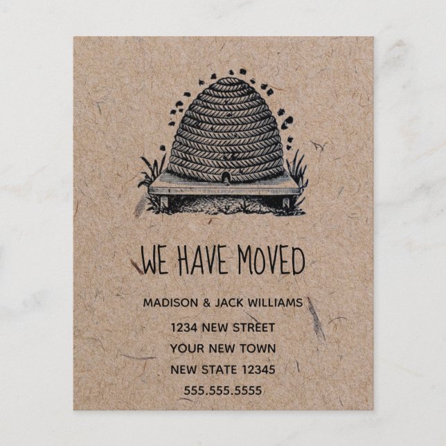 Budget Beehive New Home | Change of address |  (Front)