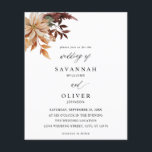 Budget Beige Fall Floral Wedding Flyer<br><div class="desc">******* MATTE PAPER IS THIN. UPGRADE FOR A THICKER PAPER. NO ENVELOPES INCLUDED. FOR CARD STOCK, THICKER CARDS, CHECK OUT THE LINK BELOW. CARD STOCK, THICKER CARDS HAVE AN OPTION FOR ENVELOPES OR INCLUDES THEM******** No envelopes, paper flyer version. Save money on formal invitations with this small invitation. Get your...</div>