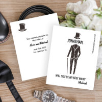 Budget Best Man Groomsman funny proposal card