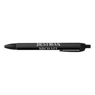BUDGET Bestman Groomsman GIFTS Classic Black Ink Pen