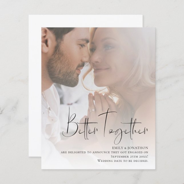 Budget Better Together Script Photo Engagement (Front/Back)