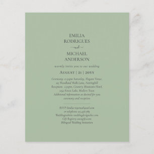 BUDGET Bilingual Double-Sided Sage Monochrome Flyer