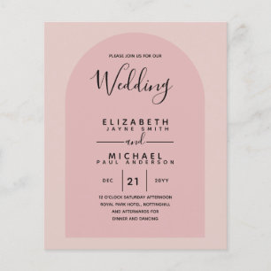 BUDGET Bilingual Spanish Boda English Wedding Flyer
