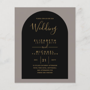 BUDGET Bilingual Spanish Boda English Wedding Flyer