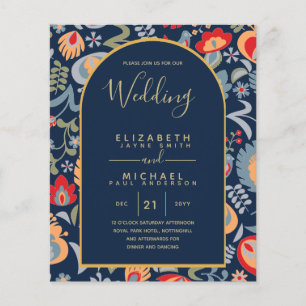 BUDGET Bilingual Spanish English Boda Wedding Flyer