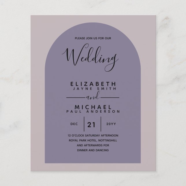 BUDGET Bilingual Spanish English Boda Wedding Flyer (Front)