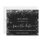 Budget birthday party black silver save the date