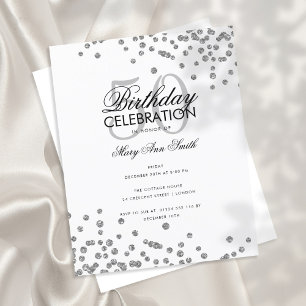 Budget Birthday Party Glitter Confetti Silver