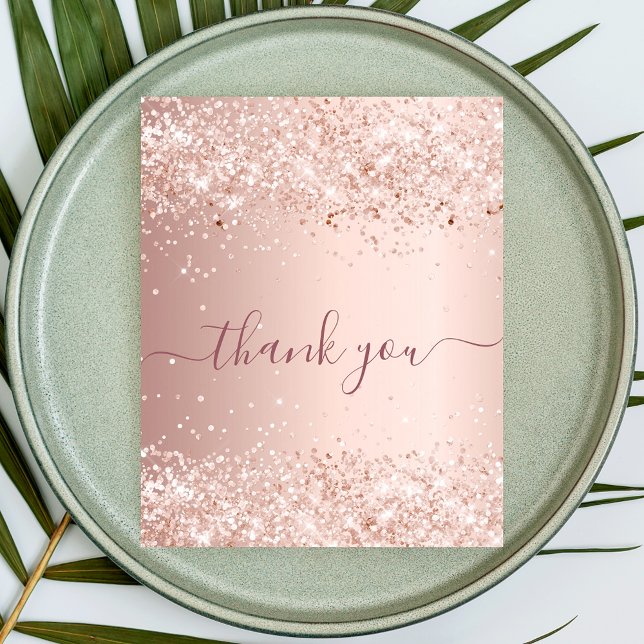 BUDGET Birthday rose gold glitter dust thank you (Creator Uploaded)