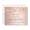Budget birthday rose gold save the date card