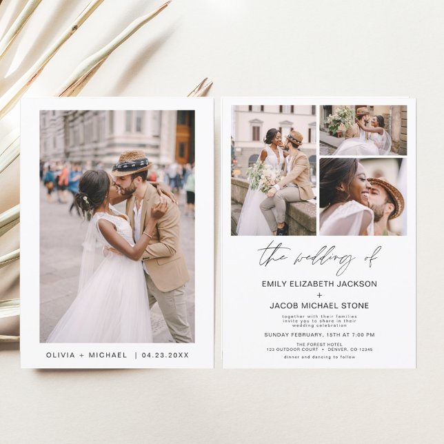 Budget Black and White Photo Wedding Invitation (Creator Uploaded)