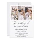 Budget Black and White Photo Wedding Invitation