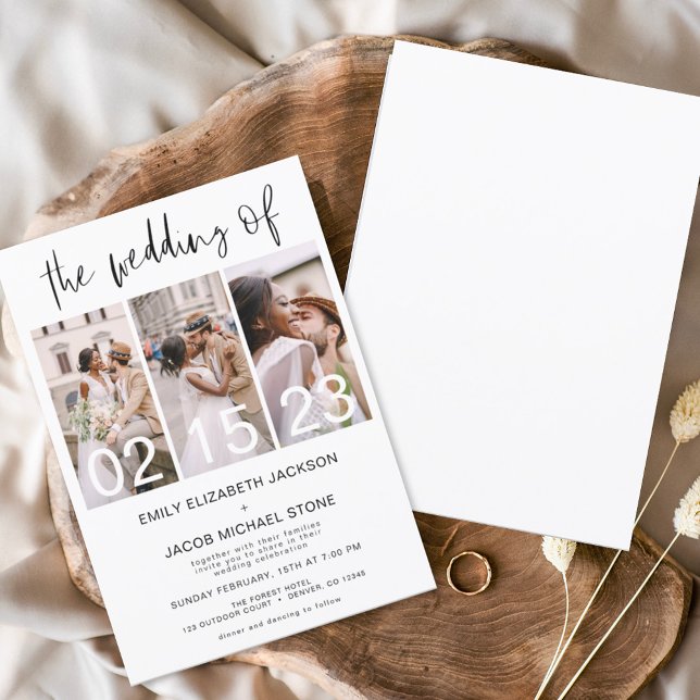 Budget Black and White Photo Wedding Invitation Flyer (Creator Uploaded)