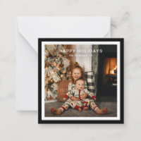 BUDGET Black Bold Square Border 1 Photo Christmas