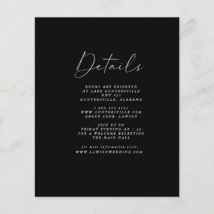 Budget Black Details Card   