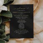 Budget Black Elegant Calligraphy Wedding Program<br><div class="desc">itinerary weddings,  ceremony programs,  wedding programs,  wedding vow renewal program templates,  example of wedding program,  wedding program template</div>